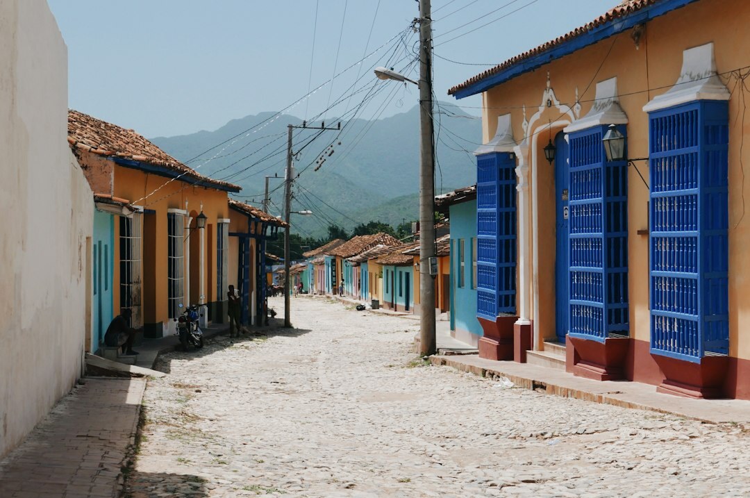 José Ignacio village street with sand and low buildings